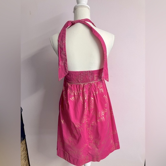 Candie’s Women’s Halter-Style Sundress, Size 1, Pink/Metallic Print - Picture 6 of 6